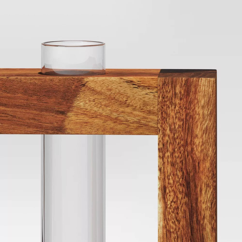 Propagation Vessel Rectangle with Wood Base